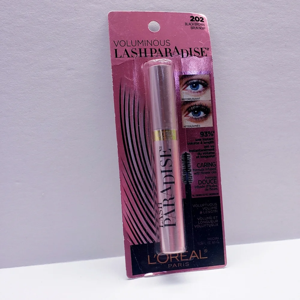 L'Oreal Paris Voluminous Lash Paradise Mascara, 202 Black Brown, 0.28 fl oz
